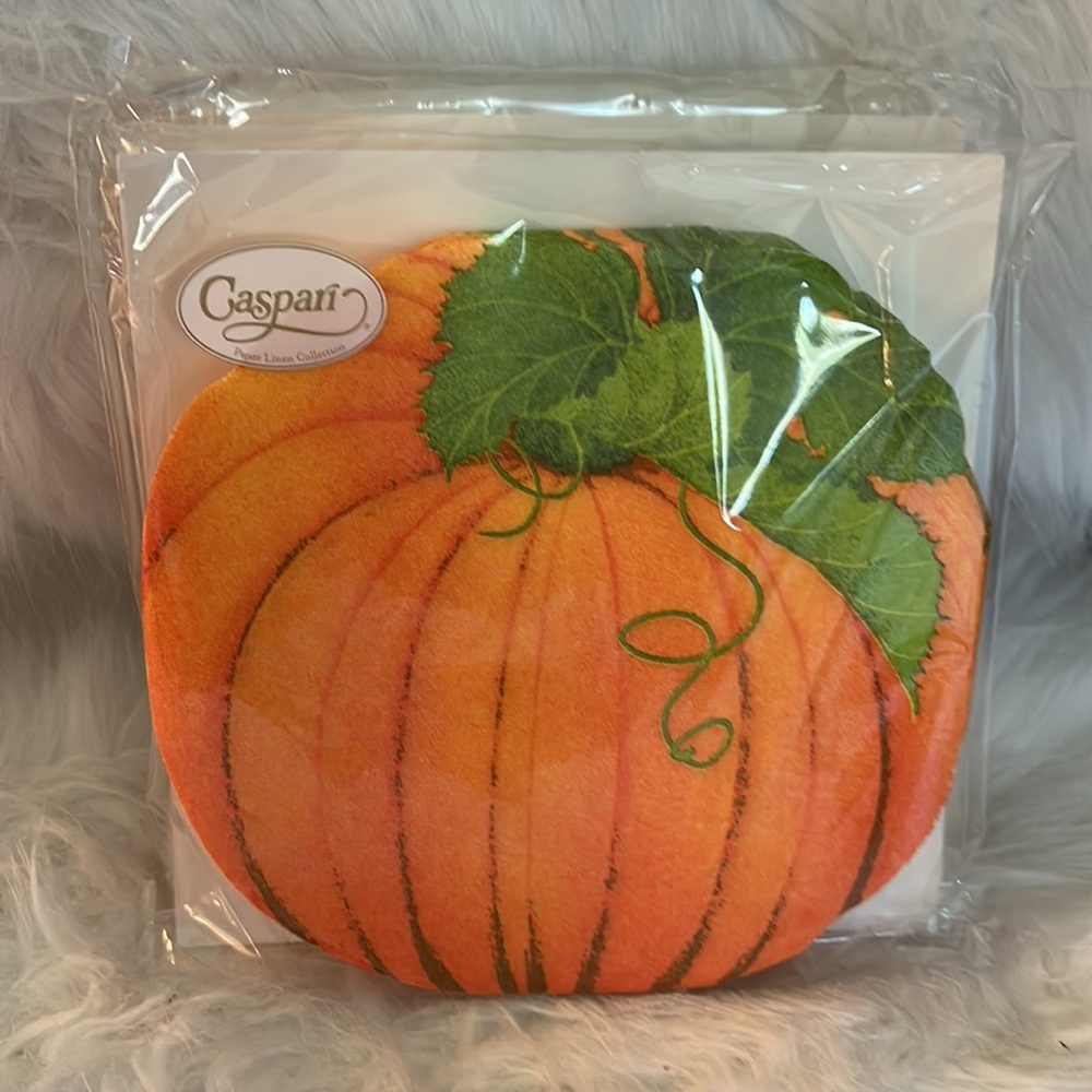 NEW, CASPARI PUMPKIN PAPER NAPKINS